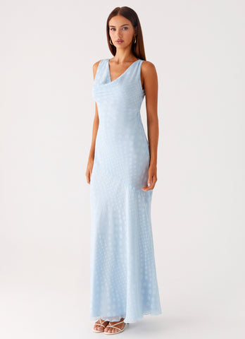 Sundance Chiffon Maxi Dress - Blue