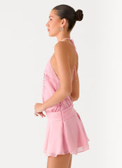 This Love Halter Mini Dress - Pink