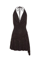 Wild Devotion Embellished Mini Dress Chocolate
