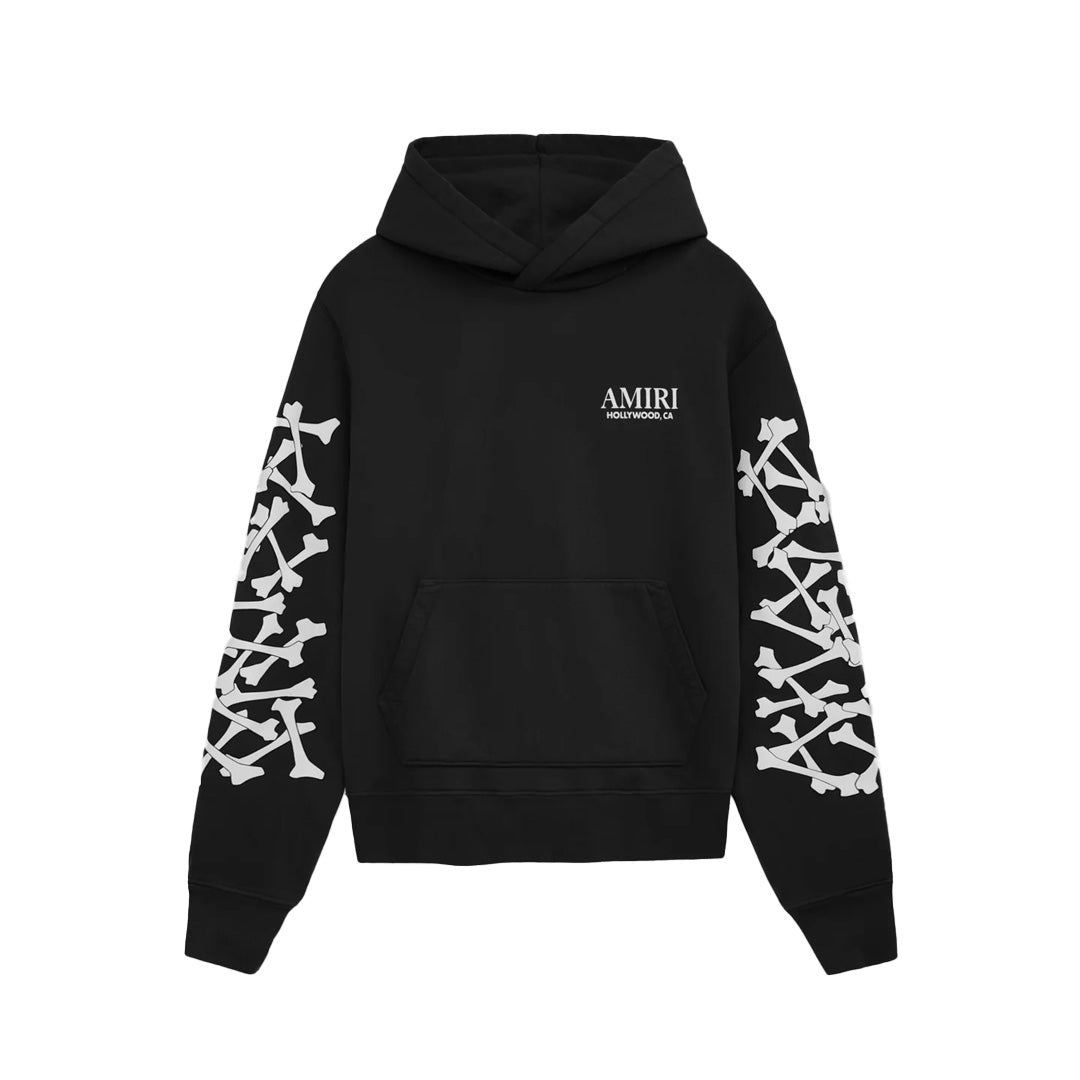 Amiri Bones Stacked Hoodie Black