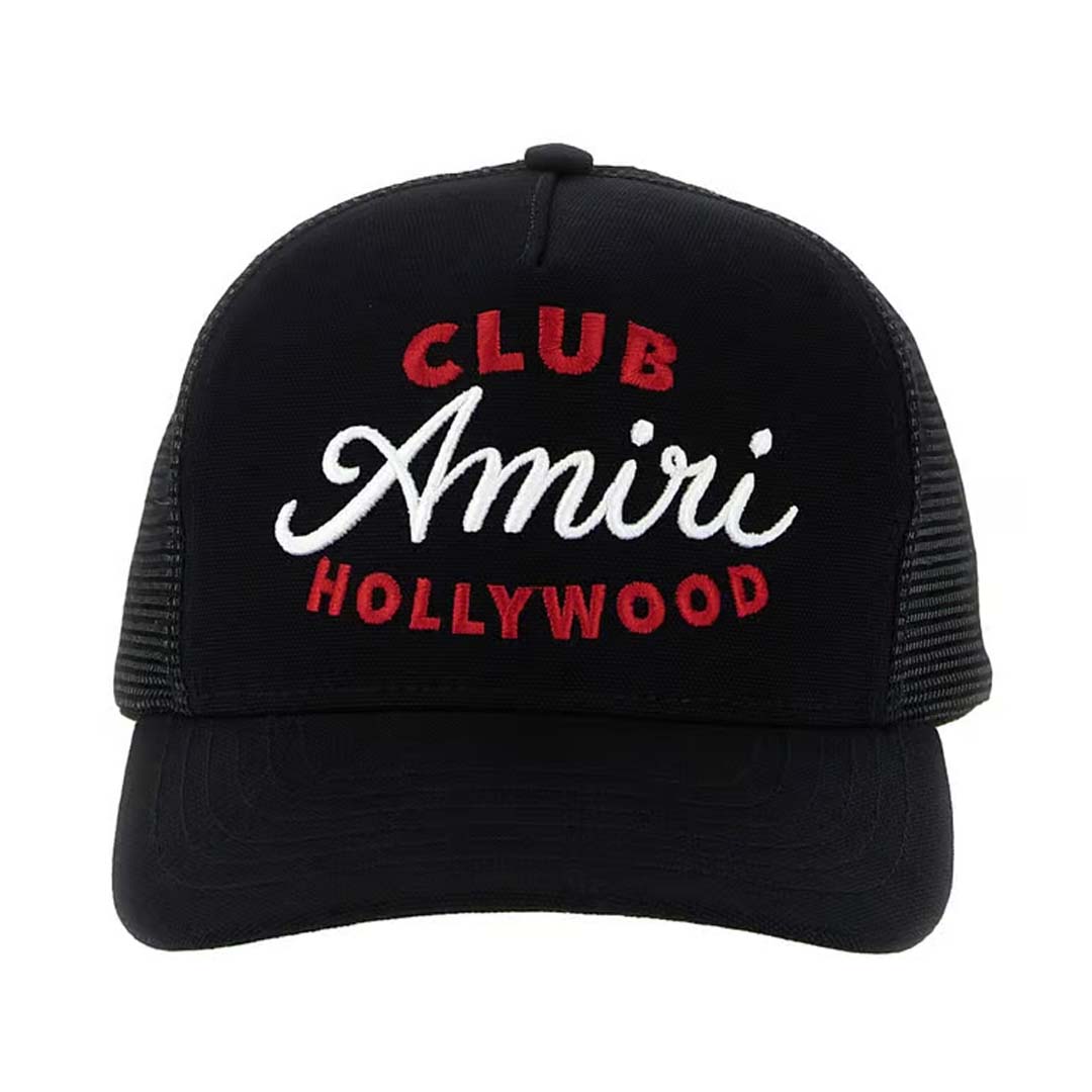 Amiri Club Trucker Hat Black