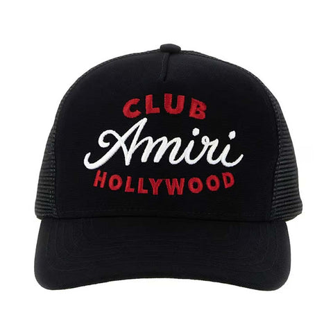 Amiri Club Trucker Hat Black