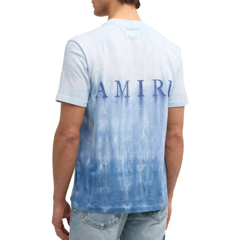 Amiri Logo Dip Dyed Tee Blue