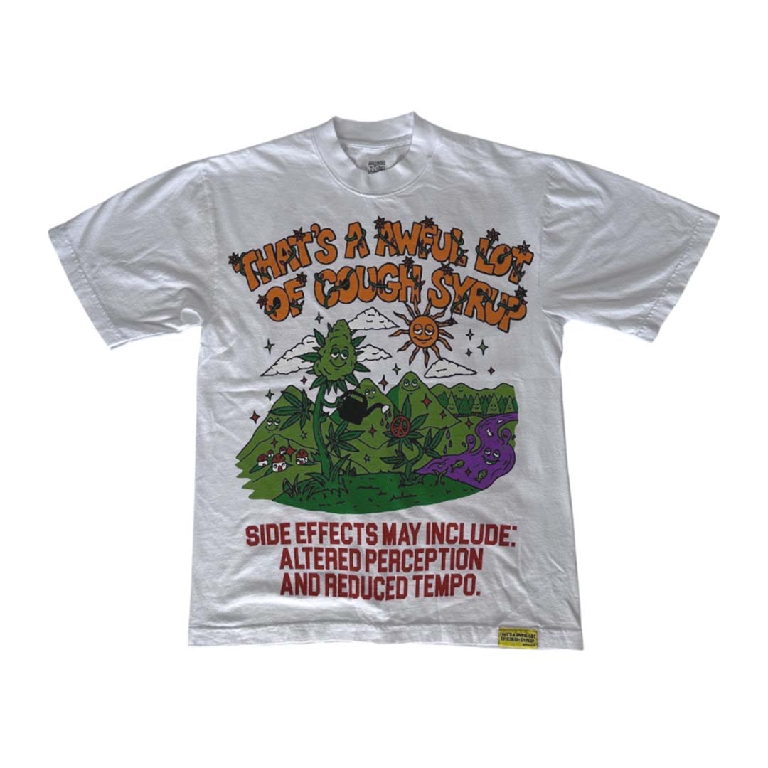 Awful Lot of Cough Syrup 4/20 Buds Tee White