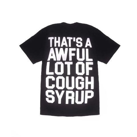 Awful Lot of Cough Syrup Black Spell Out Tee