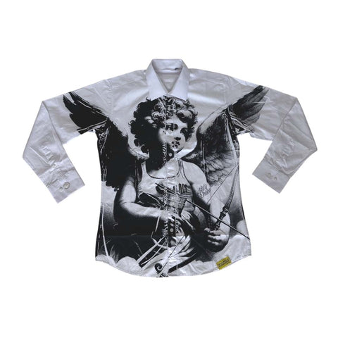 Awful Lot of Cough Syrup Cupid Tattoo Button Up Shirt