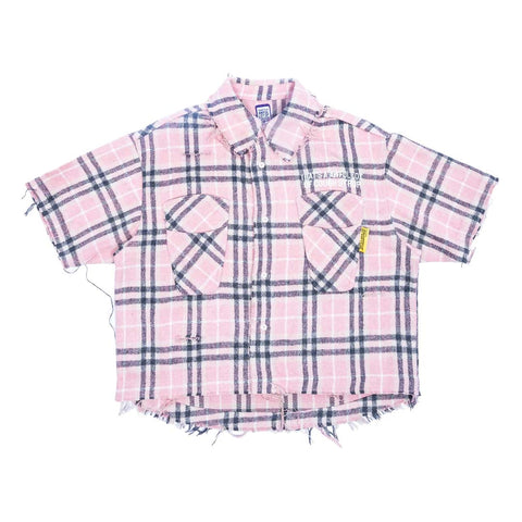 Awful Lot of Cough Syrup Distressed Pink Flannel
