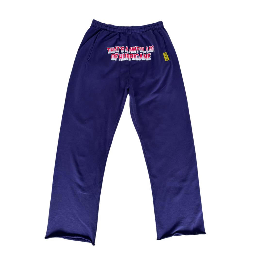 Awful Lot of Cough Syrup Hurricane Sweatpants Navy Red
