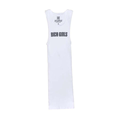 Awful Lot of Cough Syrup Rich Girls Tank Top White