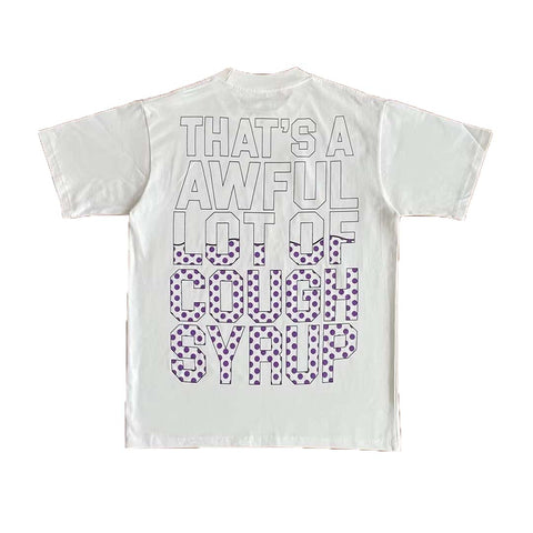 Awful Lot of Cough Syrup Soda Bottle Tee White