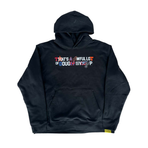 Awful Lot of Cough Syrup Sports Logo Hoodie Black