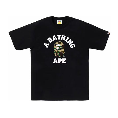 BAPE 1st Camo College Tee Black/Yellow