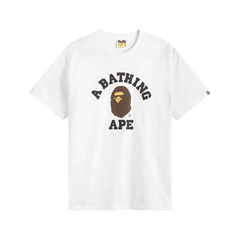 Bape College White Brown Tee