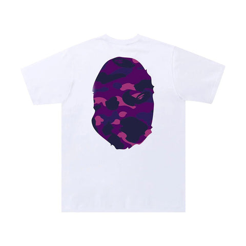BAPe Color Camo Big Ape Head Tee White/Purple