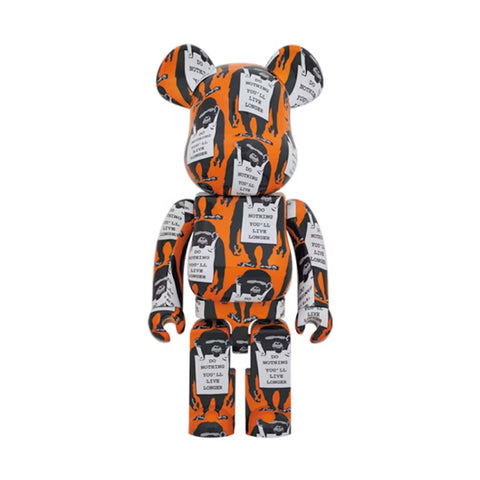 Bearbrick Banksy Monkey Sign Orange 1000%