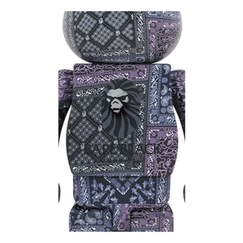 Bearbrick x BAPE 'Black Bandana' 1000%