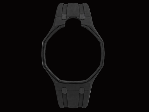 Black — Rubber Strap — Lépine