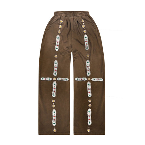 Bravest Brown Sapphire Baggy Sweatpants