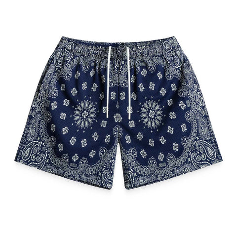 Bravest Paisley Two Tone Navy Mesh Shorts