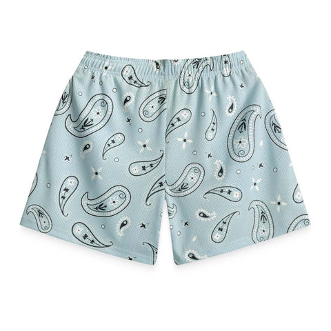 Bravest Sky Paisley V3 Light Blue Mesh Shorts