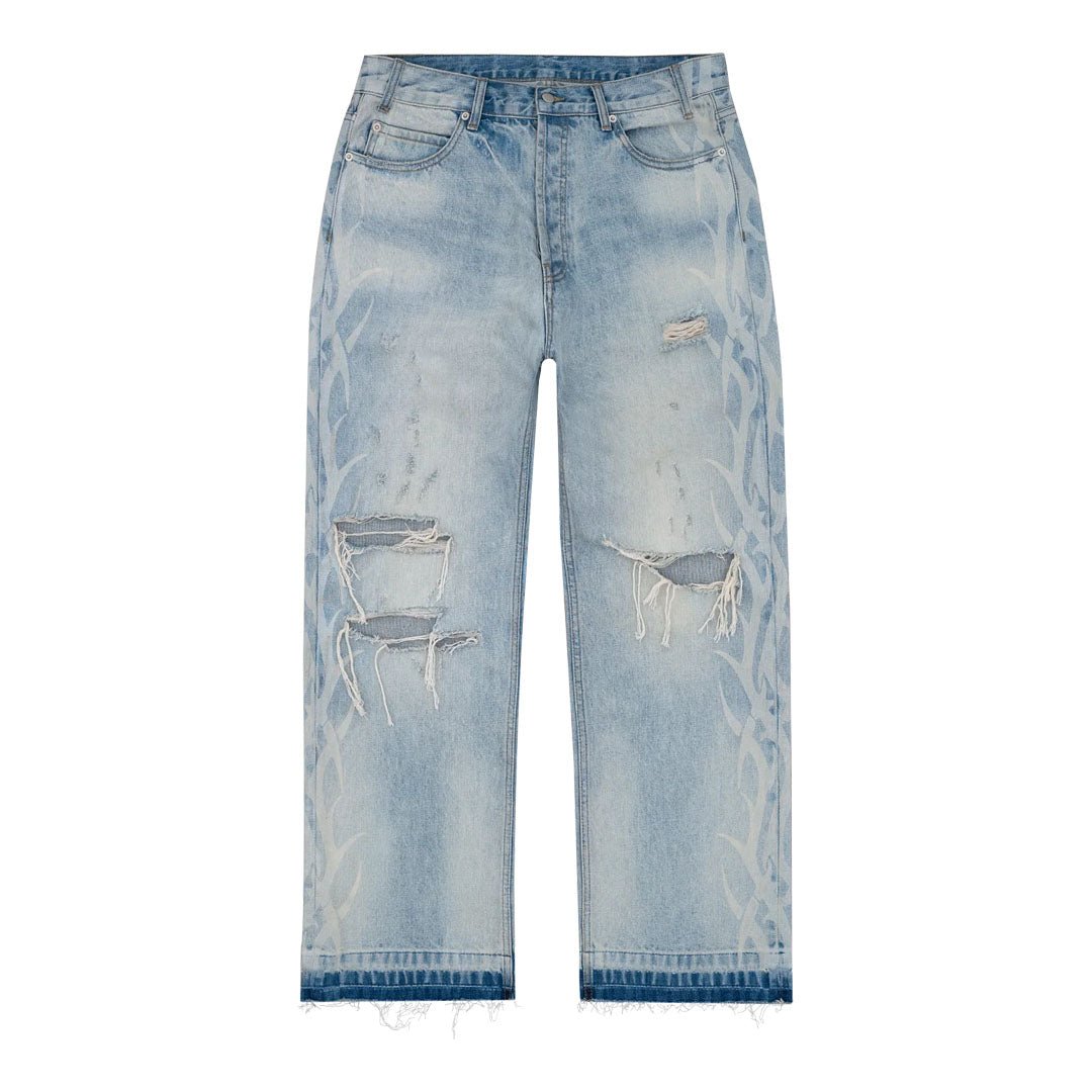 Bravest Studios Blue Tribal Denim Jeans