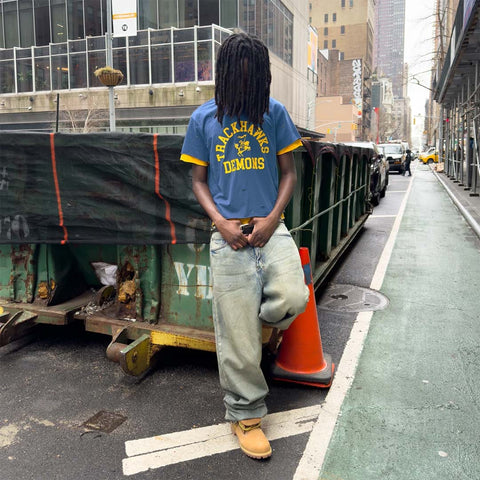 Bravest Studios Trackhawk Double Layer Tee Blue Yellow
