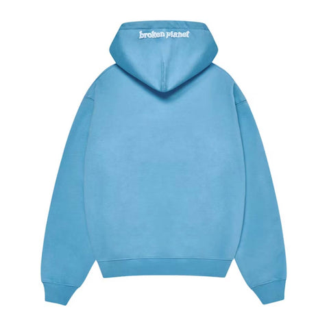 Broken Planet Zip-Up Hoodie Light Blue