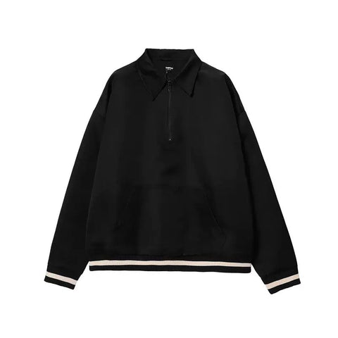 Fifth Collection Half Zip Satin Coaches Jacket justin bieber same style