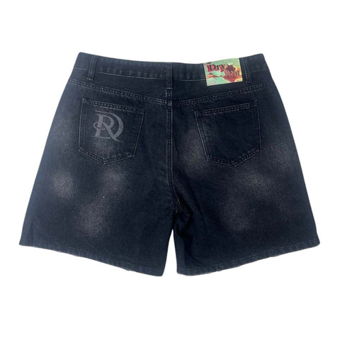 Dry Rot Dark Hole Rhinestone Denim Shorts