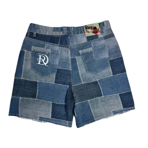Dry Rot Restitch Denim Blue Shorts