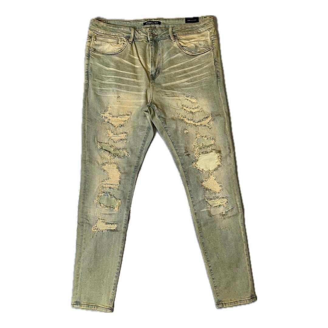 Embellish Cast Denim Light Blue Sand Jeans