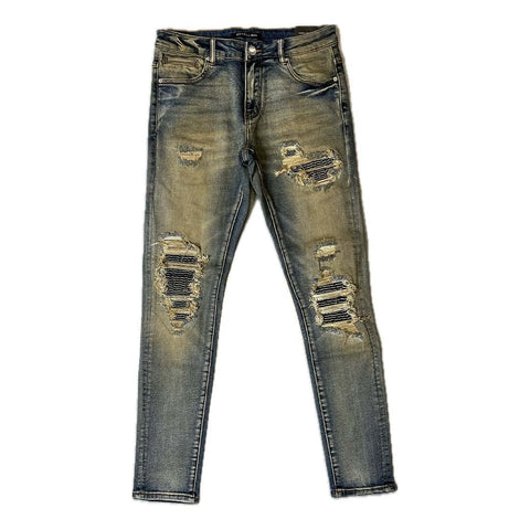 Embellish Rowan Rip & Repair Sand Wash Denim Jeans