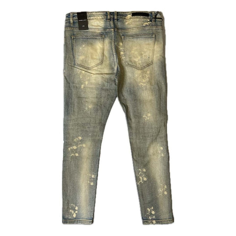Embellish Trevino Rip & Repair Light Blue Denim Jeans