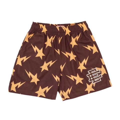 Eric Emanuel EE x Bape Short Brown Yellow