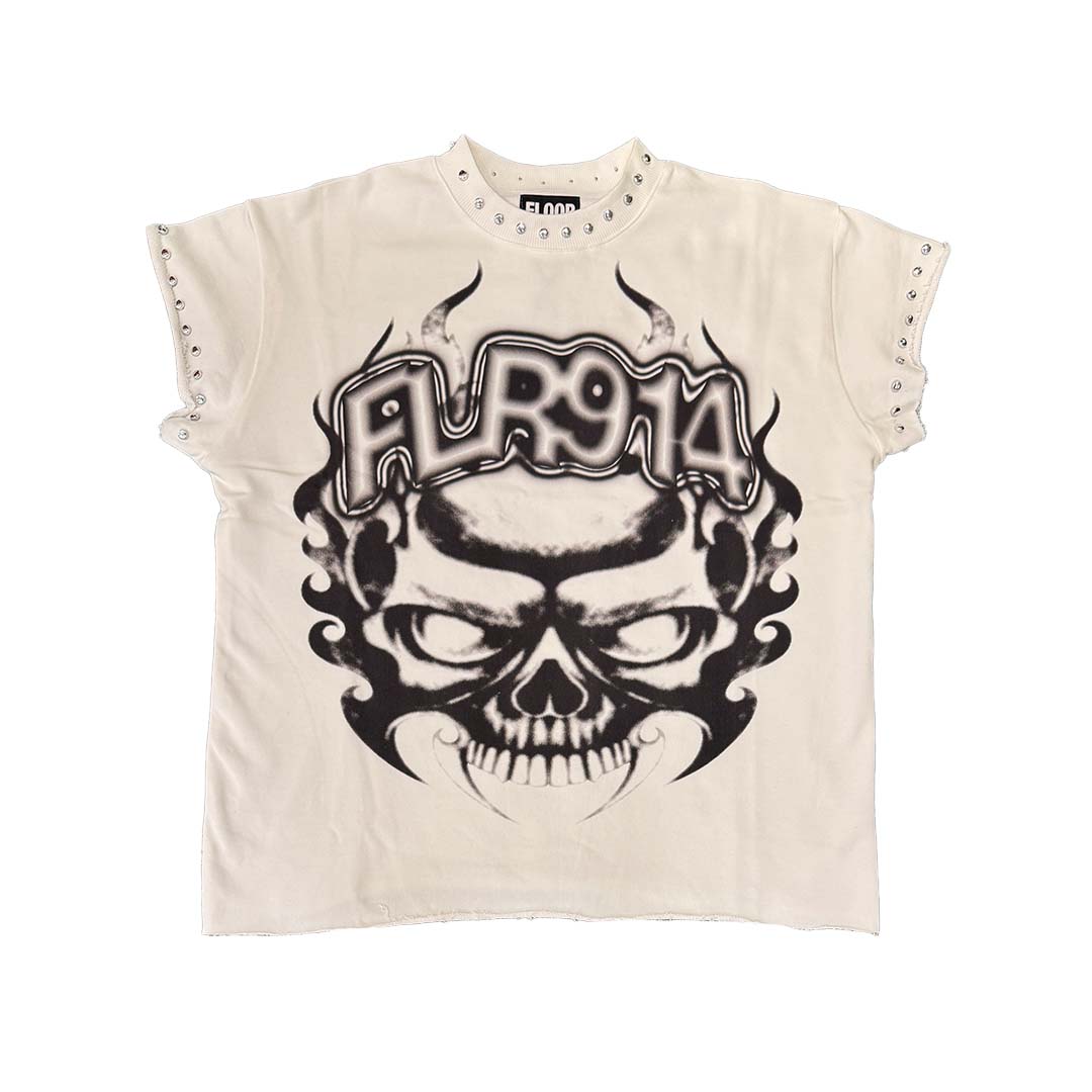 Floor 914 Skull Inferno Cutoff White