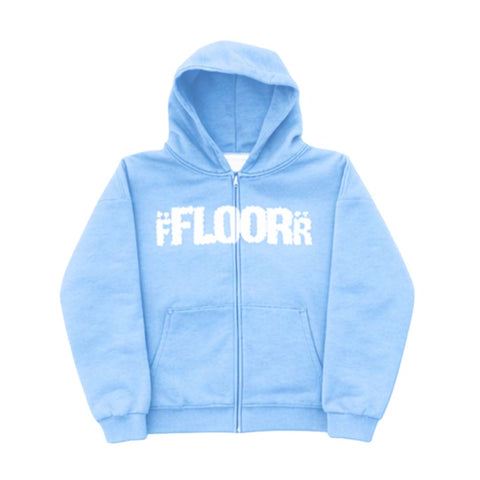 Floor 914 Studded Light Blue Hoodie