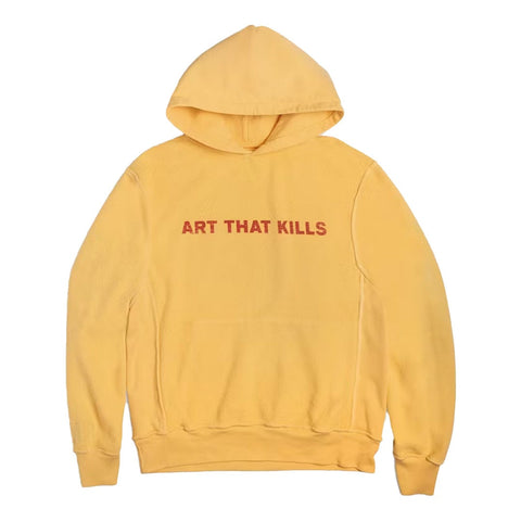 Gallery Dept. ART THAT KILLS Reversible Logo Hoodie Yellow