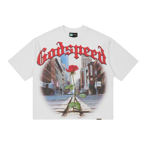 Godspeed Concrete Rose Tee White