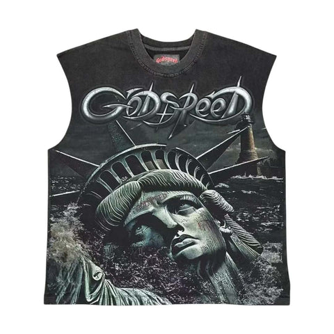 Godspeed Sunken Liberty 2 Sleeveless Tee Black