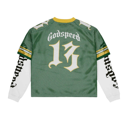 Godspeed TD Layered Jersey Long Sleeve Green Yellow White