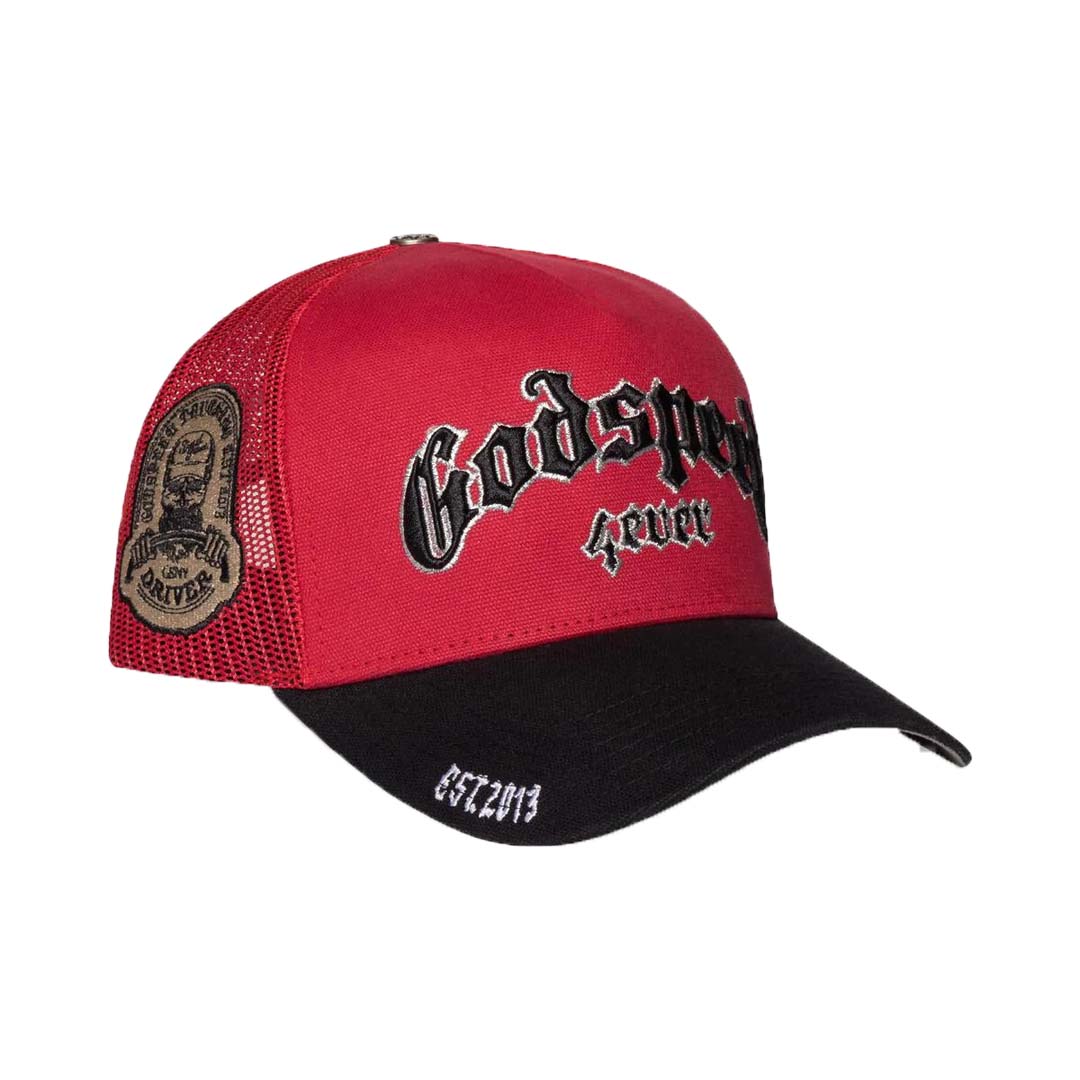 Godspeed Trucker Hat Red Black
