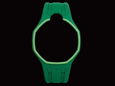 Green — Rubber Strap — Lépine