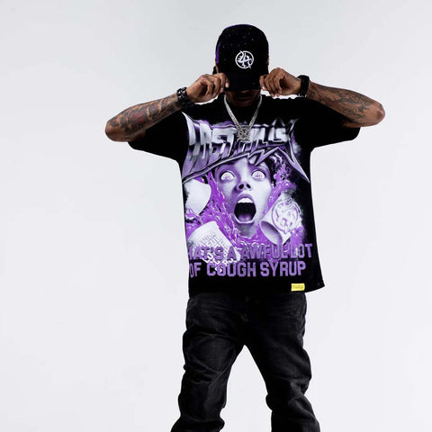 Lost Hills x Cough Syrup Scream Tee Black