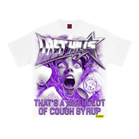 Lost Hills x Cough Syrup Scream Tee White
