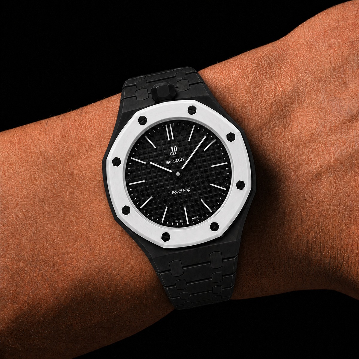 Midnight Black — Metal Strap — Lépine