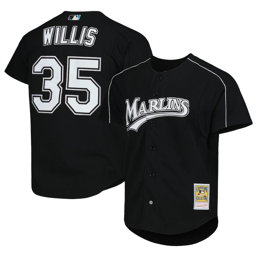 Florida Marlins Dantrelle Willis Mitchell & Ness BP Jersey