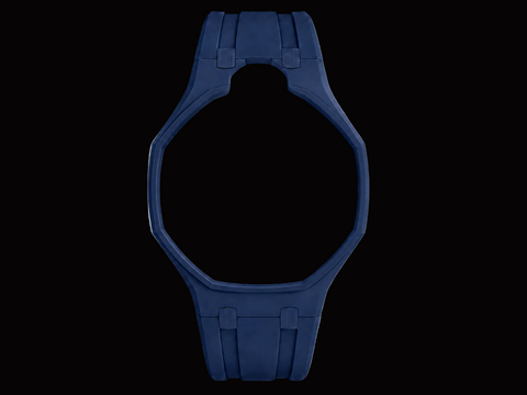 Navy — Rubber Strap — Lépine