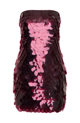 Disco Darling Sequin Mini Dress Plum