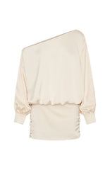 Love Letter Long Sleeve Mini Dress Off White