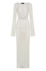 Malta Mermaids Long Sleeve Maxi Dress White